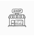 shop sketch icon vector image