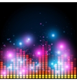 equalizer on abstract technology background vector image vector image