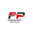 initial letter fp logotype company name colored vector image