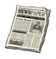 newspaper pop art vector image