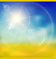 warm lighting summer background vector image