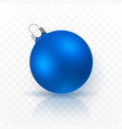 blue christmas ball xmas glass vector image