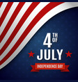 fourth of july greeting card template vector image