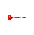 round circle connect company logo vector image
