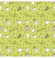 seamless fruits doodle vector image