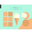 six seamless waffle vector image