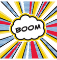 boom pop art explosion vector image vector image