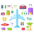 tour of the world brochure set travel vector image vector image