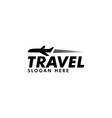 plane and travel logo icon vector image vector image
