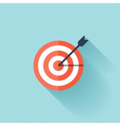 Target flat icon Royalty Free Vector Image - VectorStock