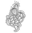 zendoodle stylized of beautiful peacock vector image vector image