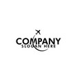 plane and travel logo icon vector image vector image