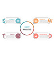 swot analysis diagram vector image