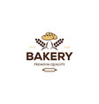 bakery logo bread icon vintage basket shop vector image