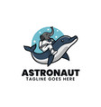 logo astronaut mascot cartoon style vector image vector image