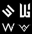 w and g letter based set symbol vector image vector image