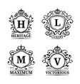 monogram logo templates luxury letters vector image