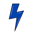 lightning bolt icon pop art doodle badge vector image