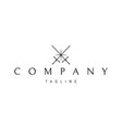 logo on which an abstract image of crossed vector image