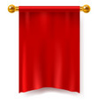 red pennant blank textile advertising realistic vector image
