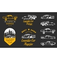 set vintage lowrider logo badge and sign vector image