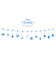 christmas composition garland holiday vector image vector image