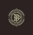 logo beer pub b and p emblem vector image vector image