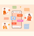 people chatting on social media vector image