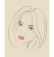 woman face vector image vector image