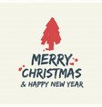 christmas text quote calligraphy tree vector image