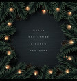 merry christmas and happy new year background vector image vector image