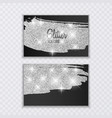 set of black and glitter design templates vector image vector image