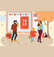 young family with child walking out in front vector image