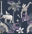 beautiful african safari animal tropical vector image