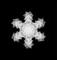 grunge painted snowflake vector image vector image