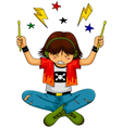 rocker teen vector image