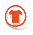 t-shirt sign sticker orange vector image