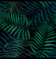 tropical seamless pattern with palm leaves modern vector image vector image