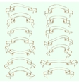 vintage ribbon banners collection vector image