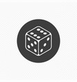 dice icon vector image vector image