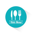 kids menu design vector image