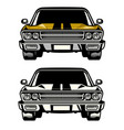 muscle car classic front side look vector image vector image