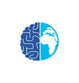 world brain logo template vector image