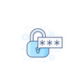 password access authentication and cybersecurity vector image