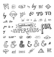 set of chalkboard style ampersands vector image