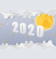 happy 2020 3d vector image vector image