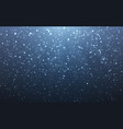 christmas snow falling snowflakes on blue vector image