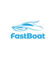 modern fast boat sport logo design graphic symbol vector image