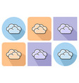 outlined icon clouds cloudy weather vector image