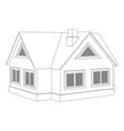private cottage outline drawing vector image
